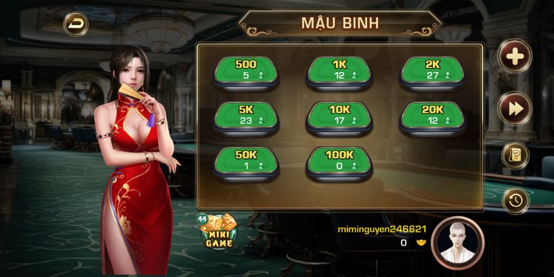 Chọn bàn cược phù hợp trước khi vào chơi Mậu Binh