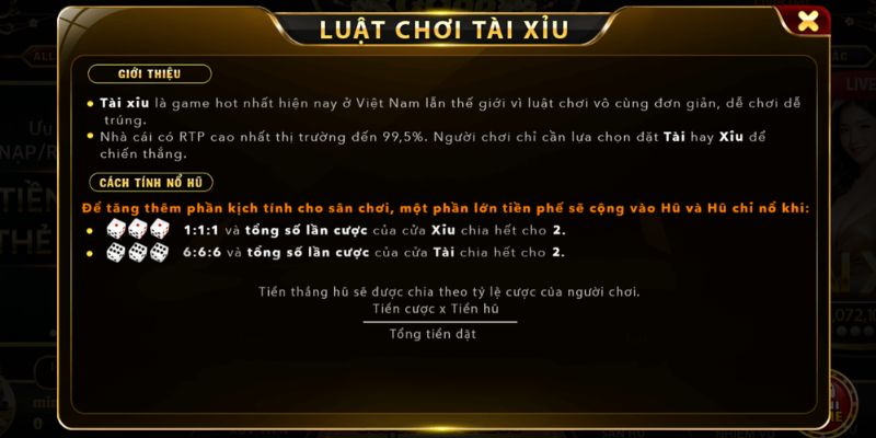 Luật chơi tài xỉu 3D được hiển thị đầy đủ tại nhà cái V9Bet